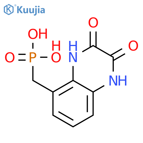 Phosphonic acid, [(1,2,3,4-tetrahydro-2,3-dioxo-5-quinoxalinyl)methyl]- structure