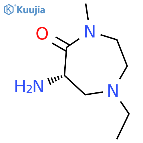 5H-1,4-Diazepin-5-one, 6-amino-1-ethylhexahydro-4-methyl-, (6S)- structure