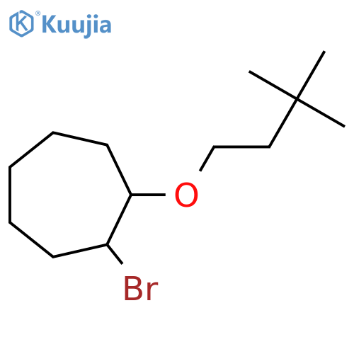 1-Bromo-2-(3,3-dimethylbutoxy)cycloheptane structure