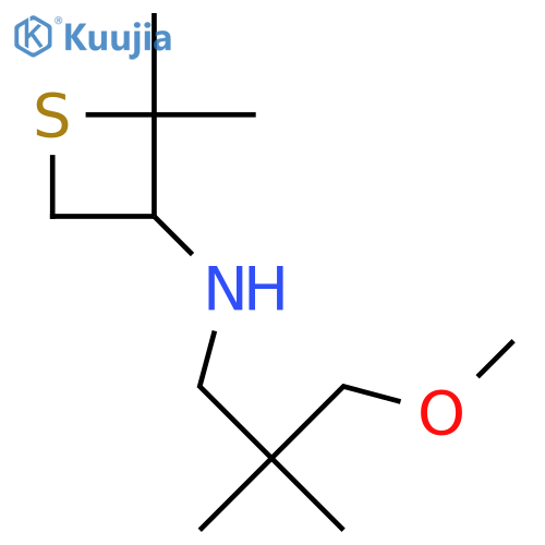 N-(3-methoxy-2,2-dimethylpropyl)-2,2-dimethylthietan-3-amine structure