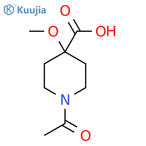 1-Acetyl-4-methoxypiperidine-4-carboxylic acid structure