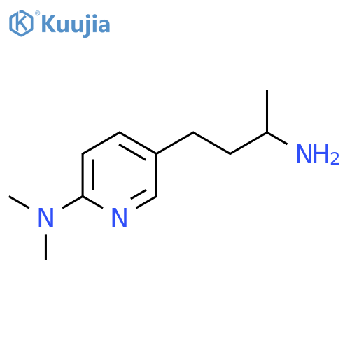 5-(3-aminobutyl)-N,N-dimethylpyridin-2-amine structure