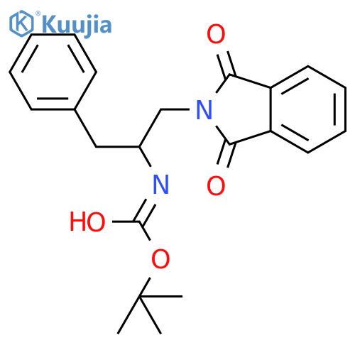 (S)-tert-butyl 1-(1,3-dioxoisoindolin-2-yl)-3-phenylpropan-2-ylcarbamate structure