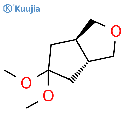 1H-Cyclopenta[c]furan, hexahydro-5,5-dimethoxy-, trans- structure