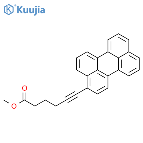 5-Hexynoic acid, 6-(3-perylenyl)-, methyl ester structure
