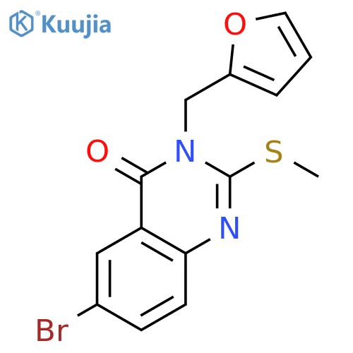 4(3H)-Quinazolinone, 6-bromo-3-(2-furanylmethyl)-2-(methylthio)- structure