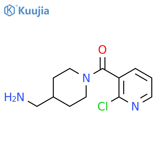 (4-(aminomethyl)piperidin-1-yl)(2-chloropyridin-3-yl)methanone structure
