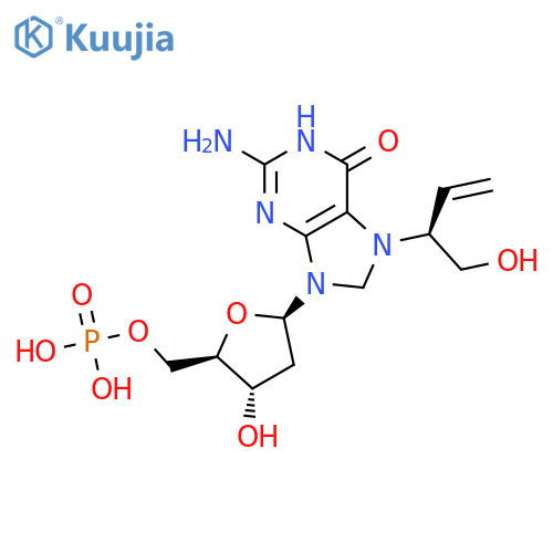 5'-Guanylic acid, 2'-deoxy-7-[(1S)-1-(hydroxymethyl)-2-propenyl]- structure