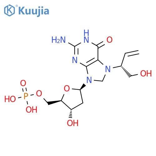 5'-Guanylic acid, 2'-deoxy-7-[(1R)-1-(hydroxymethyl)-2-propenyl]- structure