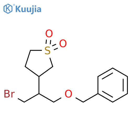 Thiophene, 3-[1-(bromomethyl)-2-(phenylmethoxy)ethyl]tetrahydro-, 1,1-dioxide structure