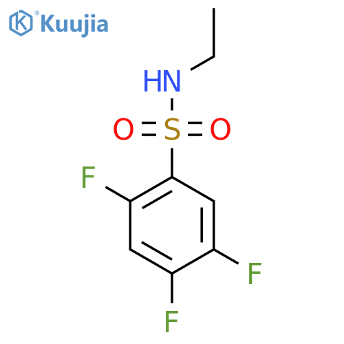 N-ethyl-2,4,5-trifluorobenzene-1-sulfonamide structure