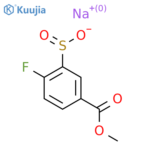 Sodium 2-fluoro-5-(methoxycarbonyl)benzene-1-sulfinate structure