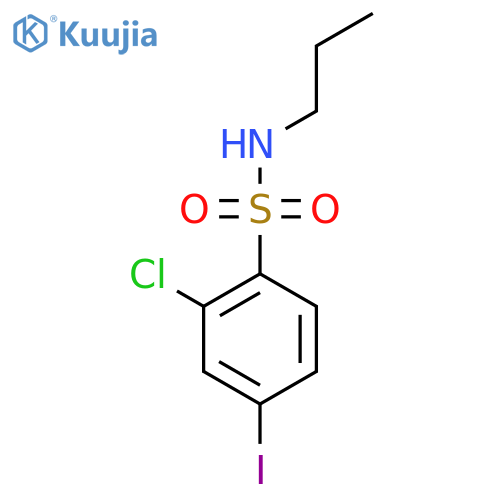 2-chloro-4-iodo-N-propylbenzene-1-sulfonamide structure