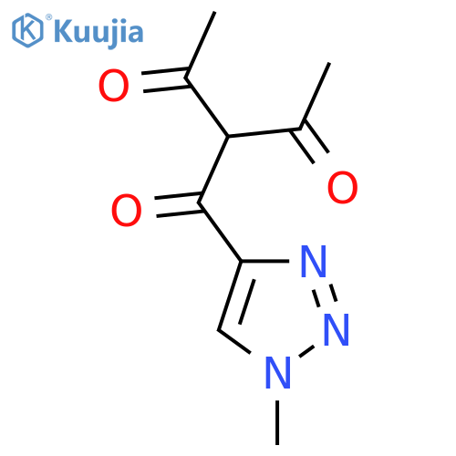 3-(1-methyl-1H-1,2,3-triazole-4-carbonyl)pentane-2,4-dione structure