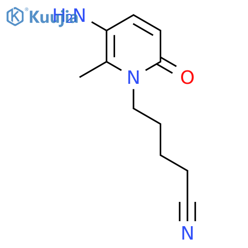 5-(5-Amino-6-methyl-2-oxo-1,2-dihydropyridin-1-yl)pentanenitrile structure
