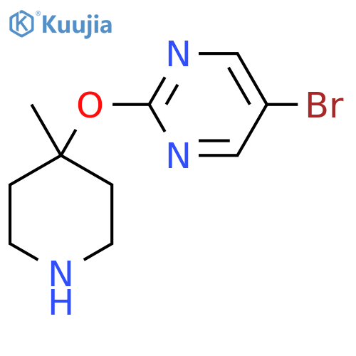 5-Bromo-2-[(4-methylpiperidin-4-yl)oxy]pyrimidine structure