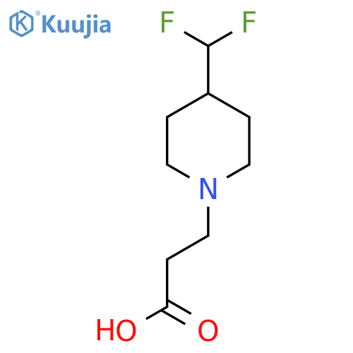 3-(4-(Difluoromethyl)piperidin-1-yl)propanoic acid structure