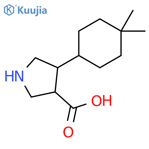 3-Pyrrolidinecarboxylic acid, 4-(4,4-dimethylcyclohexyl)- structure