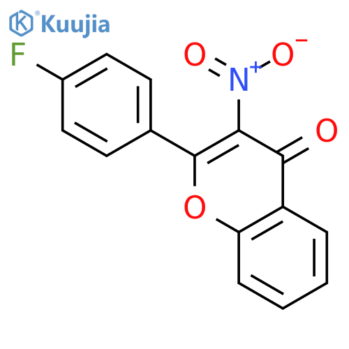 4H-1-Benzopyran-4-one,2-(4-fluorophenyl)-3-nitro- structure