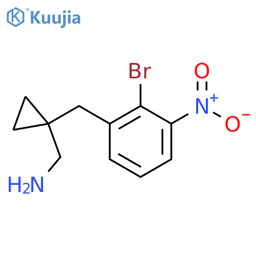 {1-[(2-Bromo-3-nitrophenyl)methyl]cyclopropyl}methanamine structure