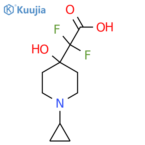 2-(1-Cyclopropyl-4-hydroxypiperidin-4-yl)-2,2-difluoroacetic acid structure