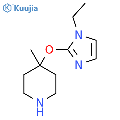 4-[(1-ethyl-1H-imidazol-2-yl)oxy]-4-methylpiperidine structure