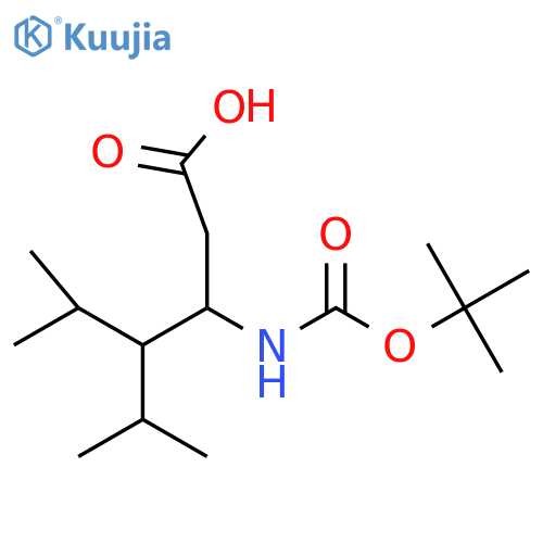 3-{[(Tert-butoxy)carbonyl]amino}-5-methyl-4-(propan-2-yl)hexanoic acid structure