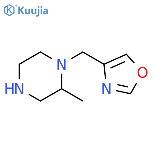2-methyl-1-[(1,3-oxazol-4-yl)methyl]piperazine structure