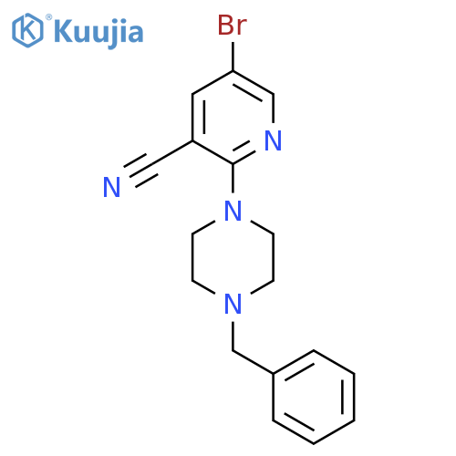 2-(4-Benzylpiperazin-1-yl)-5-bromopyridine-3-carbonitrile structure