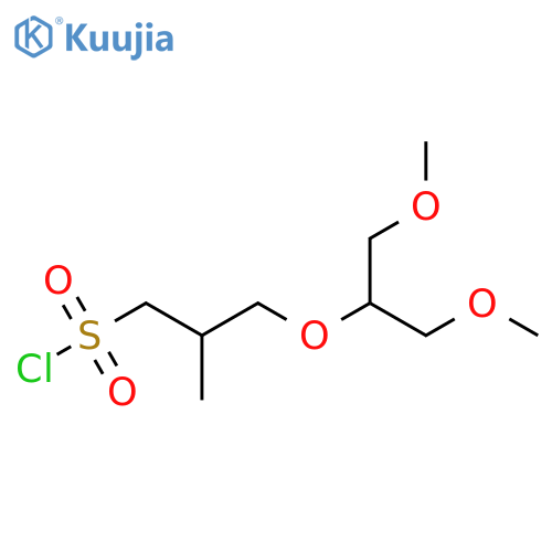 3-[(1,3-Dimethoxypropan-2-yl)oxy]-2-methylpropane-1-sulfonyl chloride structure