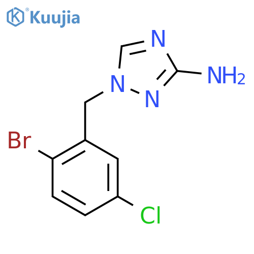 1-(2-bromo-5-chlorophenyl)methyl-1H-1,2,4-triazol-3-amine structure