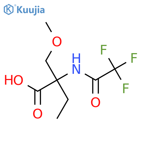 2-(Methoxymethyl)-2-(trifluoroacetamido)butanoic acid structure
