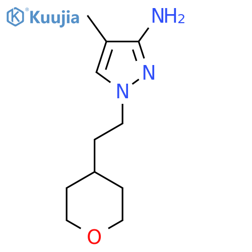 4-methyl-1-[2-(oxan-4-yl)ethyl]-1H-pyrazol-3-amine structure