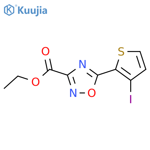 ethyl 5-(3-iodothiophen-2-yl)-1,2,4-oxadiazole-3-carboxylate structure