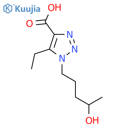 5-Ethyl-1-(4-hydroxypentyl)-1h-1,2,3-triazole-4-carboxylic acid structure