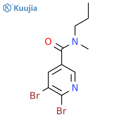 5,6-dibromo-N-methyl-N-propylpyridine-3-carboxamide structure