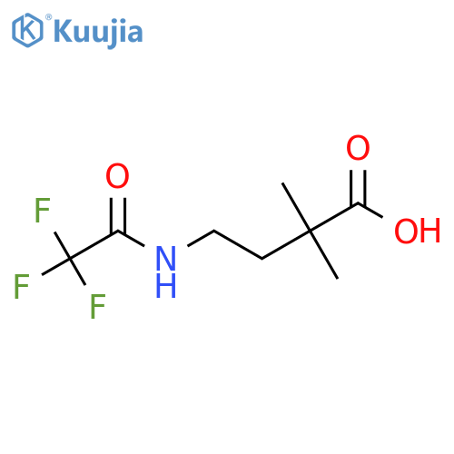 2,2-Dimethyl-4-(trifluoroacetamido)butanoic acid structure
