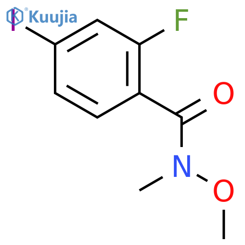 Benzamide, 2-fluoro-4-iodo-N-methoxy-N-methyl- structure