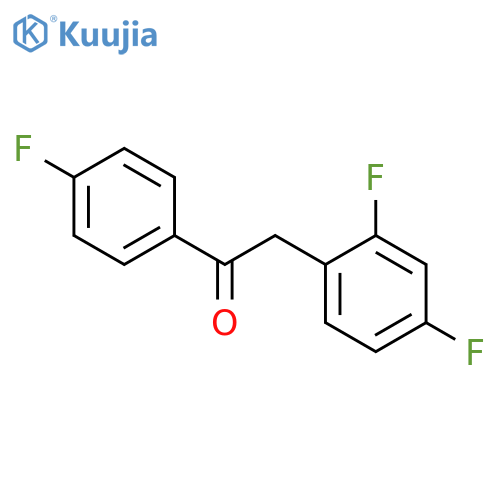 2-(2,4-Difluorophenyl)-1-(4-fluorophenyl)ethanone structure