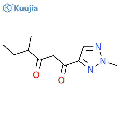 4-methyl-1-(2-methyl-2H-1,2,3-triazol-4-yl)hexane-1,3-dione structure