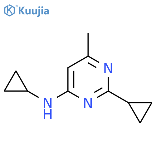 N,2-dicyclopropyl-6-methylpyrimidin-4-amine structure