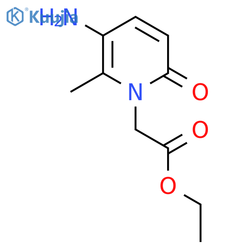 ethyl 2-(5-amino-6-methyl-2-oxo-1,2-dihydropyridin-1-yl)acetate structure
