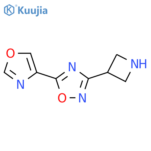3-(Azetidin-3-yl)-5-(1,3-oxazol-4-yl)-1,2,4-oxadiazole structure