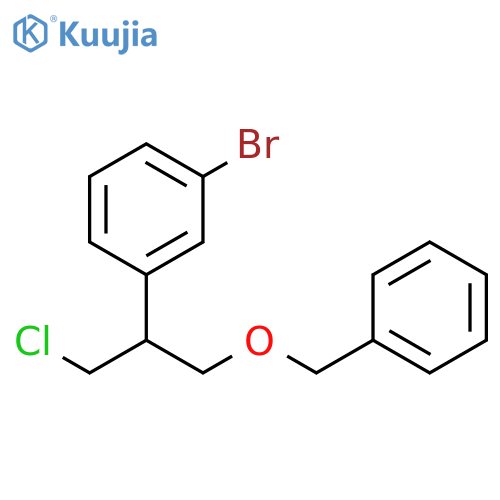 Benzene, 1-bromo-3-[1-(chloromethyl)-2-(phenylmethoxy)ethyl]- structure