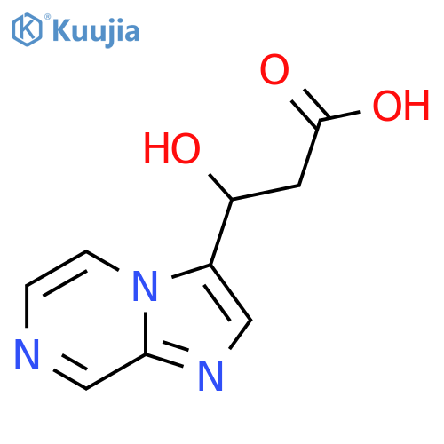 3-Hydroxy-3-{imidazo[1,2-a]pyrazin-3-yl}propanoic acid structure