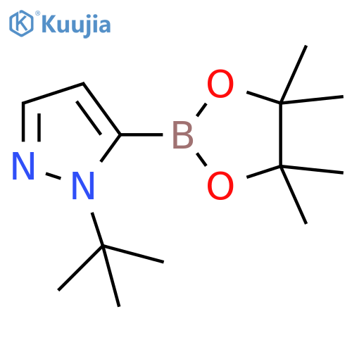 1-tert-butyl-5-(tetramethyl-1,3,2-dioxaborolan-2-yl)-1H-pyrazole structure