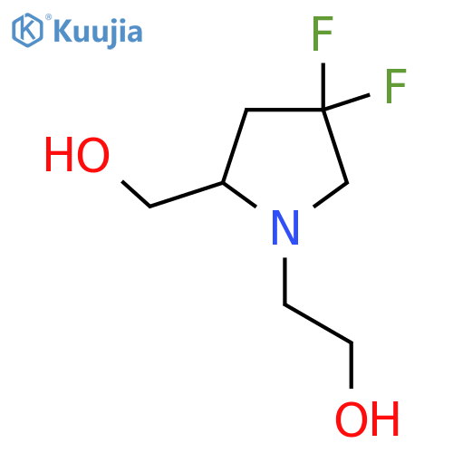 2-(4,4-Difluoro-2-(hydroxymethyl)pyrrolidin-1-yl)ethan-1-ol structure