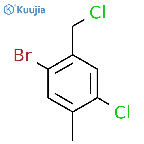 1-bromo-4-chloro-2-(chloromethyl)-5-methylbenzene structure