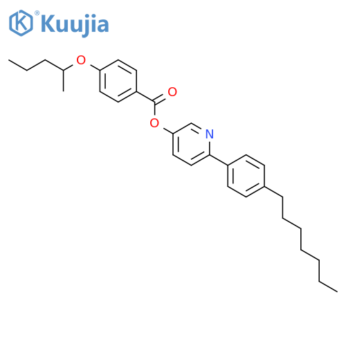 Benzoic acid, 4-(1-methylbutoxy)-, 6-(4-heptylphenyl)-3-pyridinyl ester structure