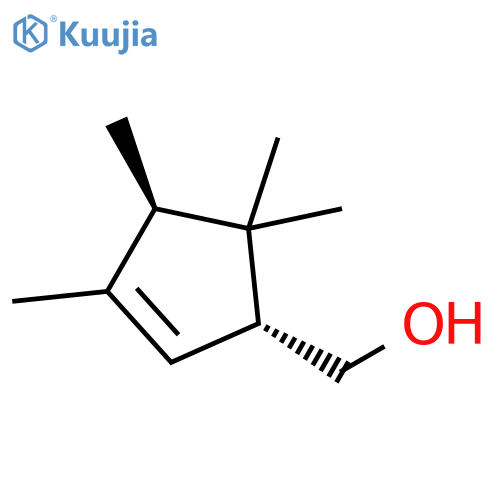 2-Cyclopentene-1-methanol, 3,4,5,5-tetramethyl-, (1R,4R)-rel- structure